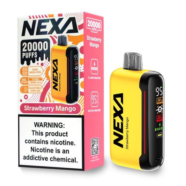 Vape desechable NEXA 20000puff - STRAWBERRY MANGO 5%