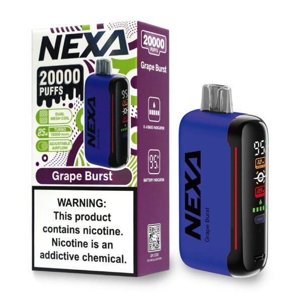 Vape desechable NEXA 20000puff - GRAPE BURST 5%