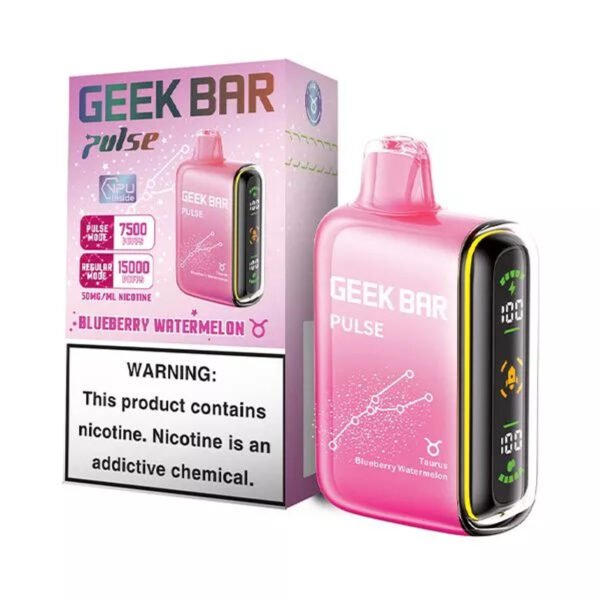 VAPE DESECHABLE GEEKBAR PULSE 15000 PUFFS - "BLUEBERRY WATERMELON"
