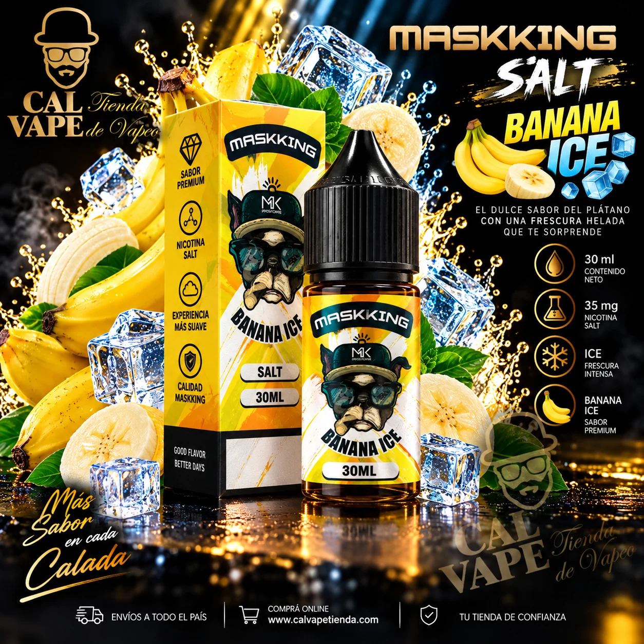 Maskking_Salt_Banana_Ice_30ml MASKKING SALT - BANANA ICE 30ml 35mg - Imagen 1