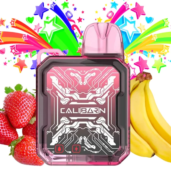 VAPE DESECHABLE UWELL CALIBARN CALIBURN BAR B6000 POD - STRAWBERRY BANANA (6000 Puffs)