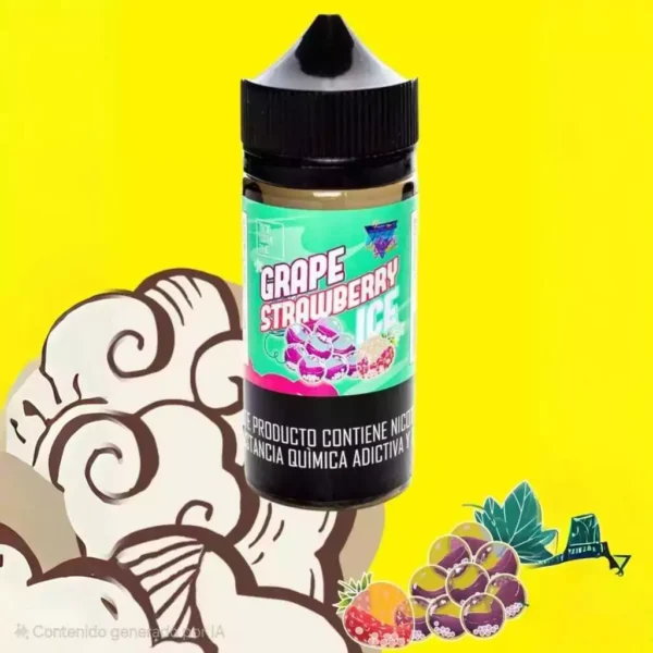 VAPE AND GAME LIQUIDOS - "GRAPE STRAWBERRY ICE" / 100ML 3MG "IMPORTADO"