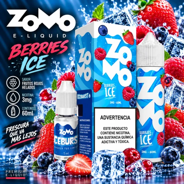 ZOMO LIQUIDOS - "BERRIES ICE" / 60ml 3mg "IMPORTADO"
