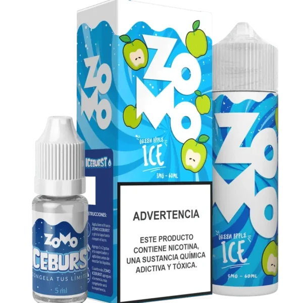 ZOMO LIQUIDOS - "GREEN APPLE ICE" NEW / 60ml 3mg "IMPORTADO"