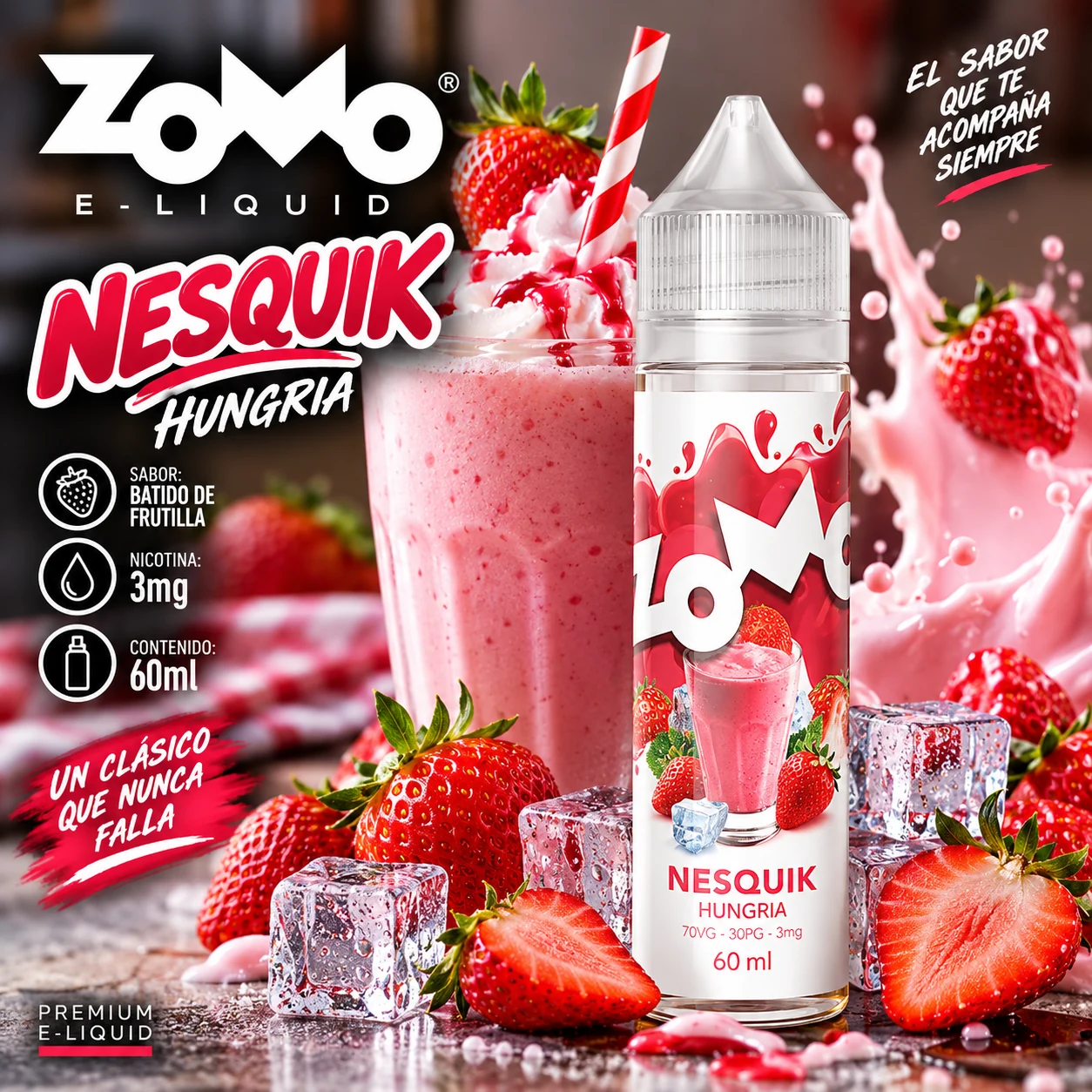 ZOMO_NESQUIK_HUNGRIA_60ml_3mg ZOMO LIQUIDOS - "NESQUIK" HUNGRIA / 60ml 3mg "IMPORTADO" - Imagen 1