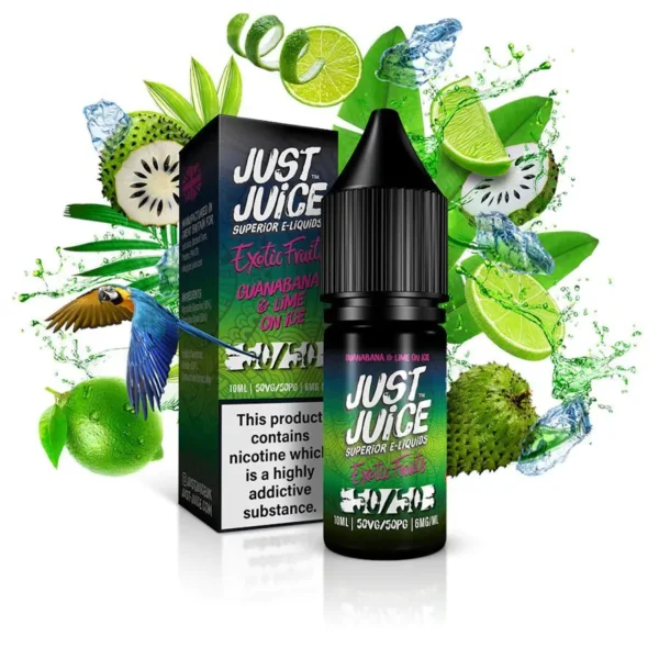 E-liquido Just Juice - "Guanabana & Lime on Ice" 60ml 3mg