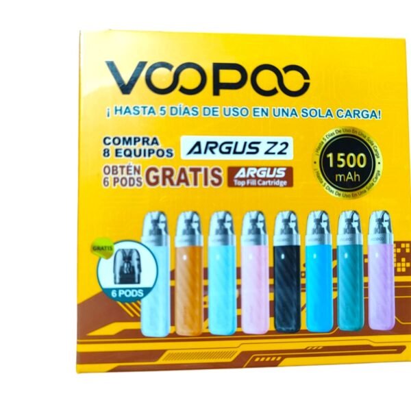 VOOPOO ARGUS Z2 POD KIT - BOX X 8 UNIDS + 2 CARTUCHOS BONIF.