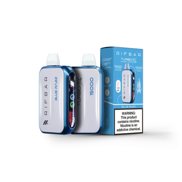 VAPE DESECHABLE - RIFBAR TURBO-X 15.000 PUFFS - BLUE RAZZ
