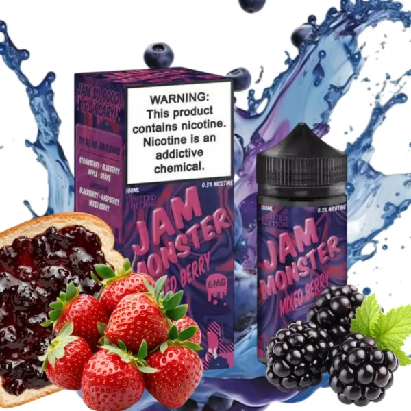 MONSTER LAB LIQUIDOS - JAM MONSTER "MIXED BERRY" / 100ML 6MG "IMPORTADO"
