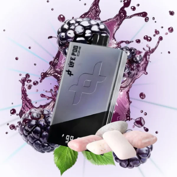 VAPE DESECHABLE LIFE POD ONE +40.000 puffs - "BLUERAZZ BUBBLEGUM SPACE GRAY"