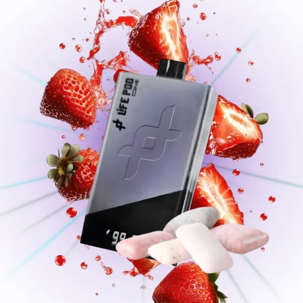 VAPE DESECHABLE LIFE POD ONE +40.000 puffs - "STRAWBERRY BUBBLEGUM SPACE GRAY"