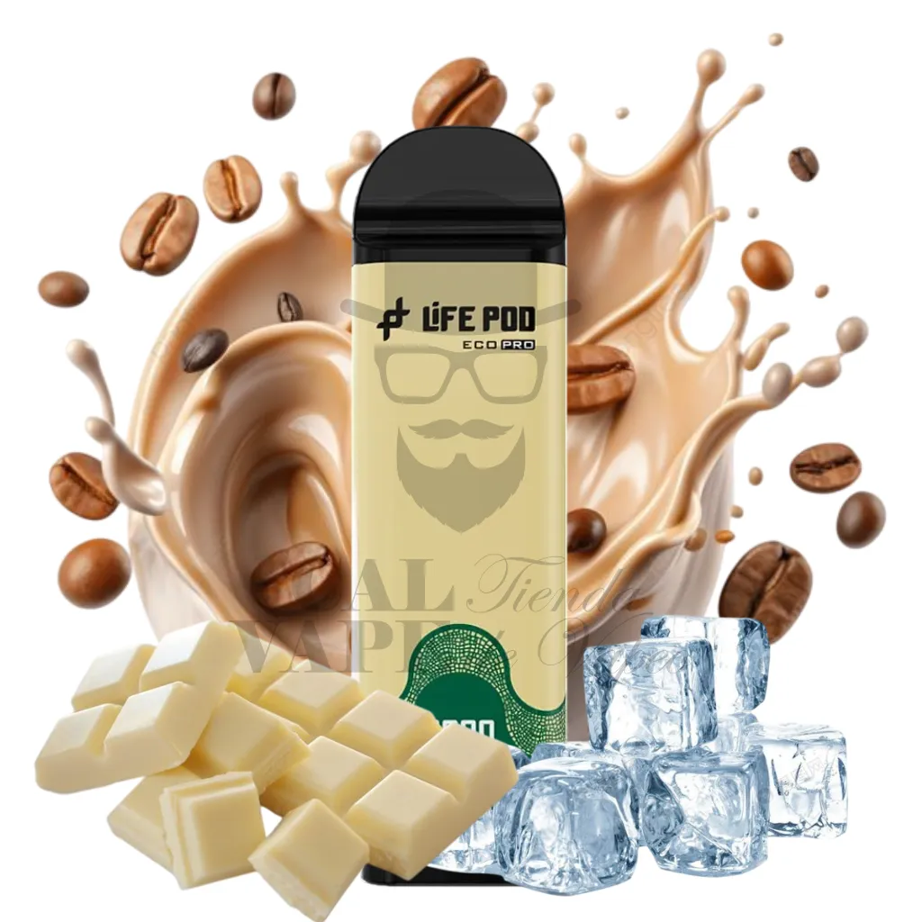 LIFE POD 8000 WHITE MOCHA ICE LIFE POD ECO I PRO - CARTUCHO DE RECAMBIO 8000+ PUFF 15ML 5% - WHITE MOCHA ICE - Imagen 1