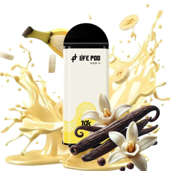 LIFE POD ECO II - CARTUCHO DE RECAMBIO 10000+ PUFF - 20ML 5% - BANANA CUSTARD