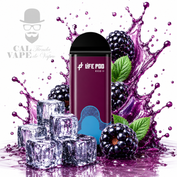 LIFE POD ECO II - CARTUCHO DE RECAMBIO 10000+ PUFF - 20ML 5% - BLACKBERRY HULS