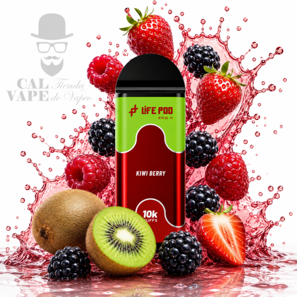 LIFE POD ECO II - CARTUCHO DE RECAMBIO 10000+ PUFF - 20ML 5% - KIWI BERRY