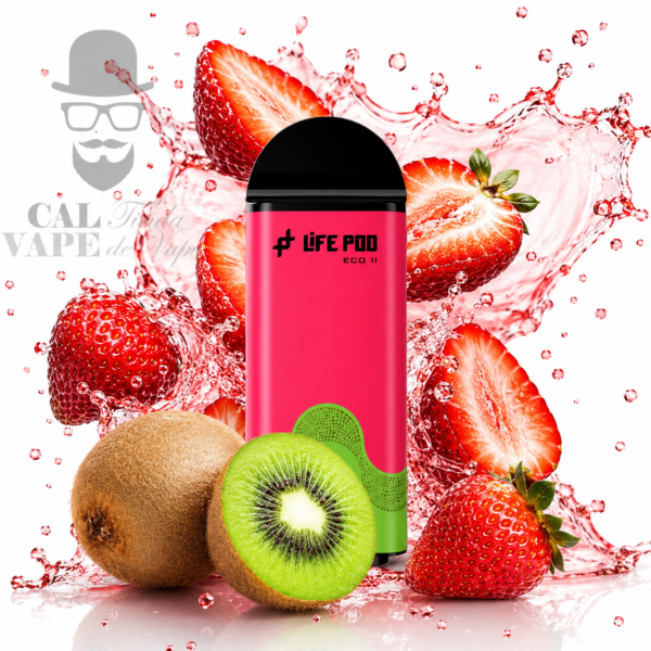 LIFE POD ECO II - CARTUCHO DE RECAMBIO 10000+ PUFF - 20ML 5% - STRAWBERRY KIWI