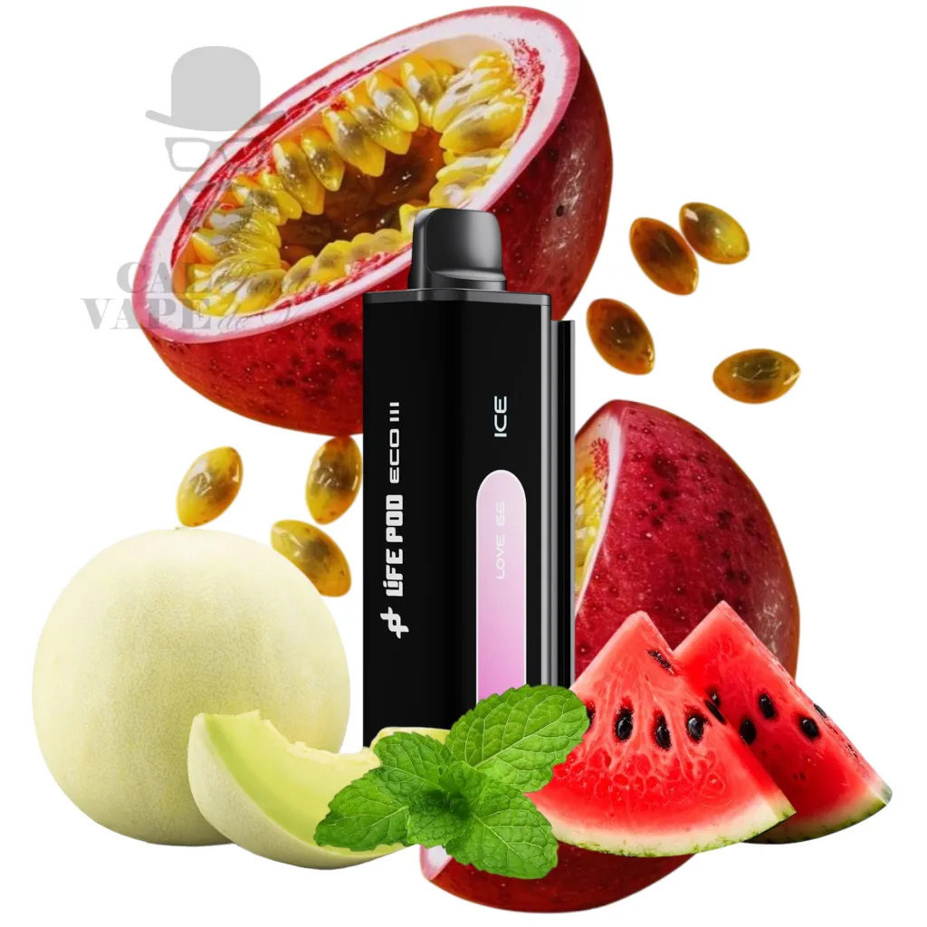 LIFE POD ECO III – CARTUCHO DE RECAMBIO 20000+ PUFFS 35ML 5% – LOVE 66