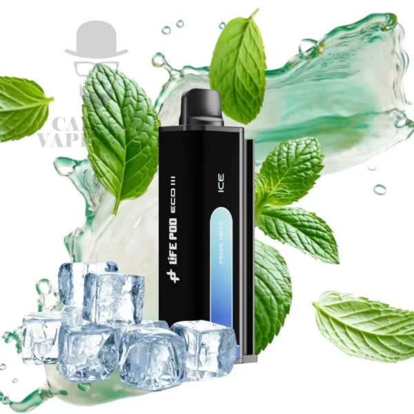 LIFE POD ECO III - CARTUCHO DE RECAMBIO 20000+ PUFFS 28ML 5% - MIAMI MINT